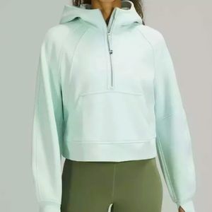 LULULEMON SCUBA OVERSIZED HALF ZIP HOODIE SZ XS/S DELICATE MINT